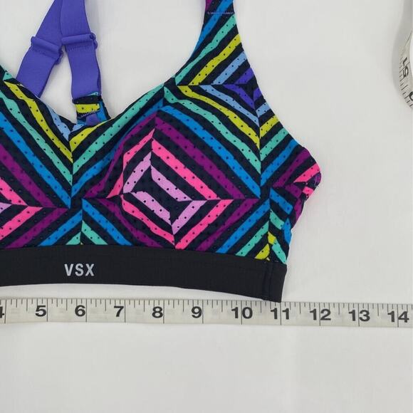 Victoria's Secret VSX Womens Sports Bra Multicolor Geometric Stretch 32A - Picture 8 of 8